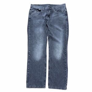 Mens Levi’s 514 Straight Leg Black Faded Wash Denim Jeans Size 34x32